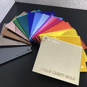 Chapa de acrílico espelhado dourado Chapa de acrílico espelhado dourado